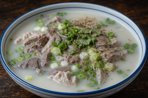 本渓小市羊湯を料理名に合わせて生成した3対2の料理写真