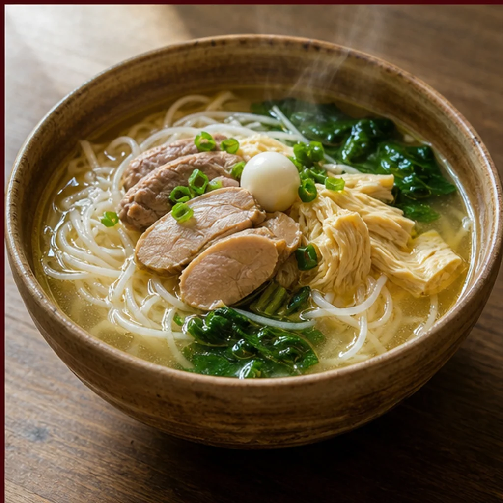 過橋米線を料理名と地域の特徴に合わせて生成した料理写真