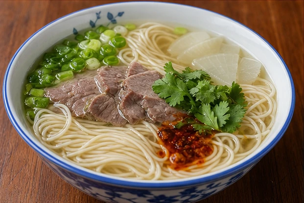 化隆拉麺を料理名に合わせて生成した3対2の料理写真