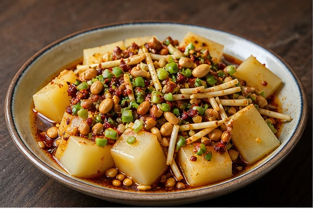 江口米豆腐を料理名に合わせて生成した3対2の料理写真