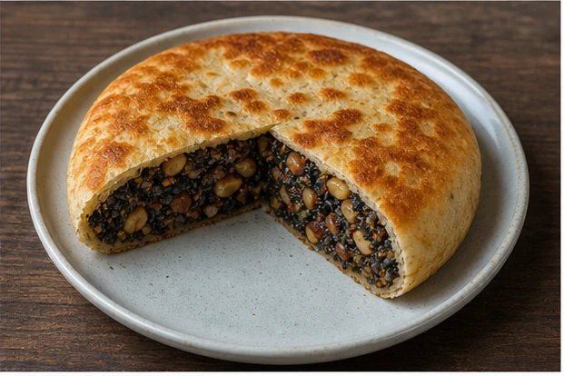昆明官渡粑粑を料理名に合わせて生成した3対2の料理写真