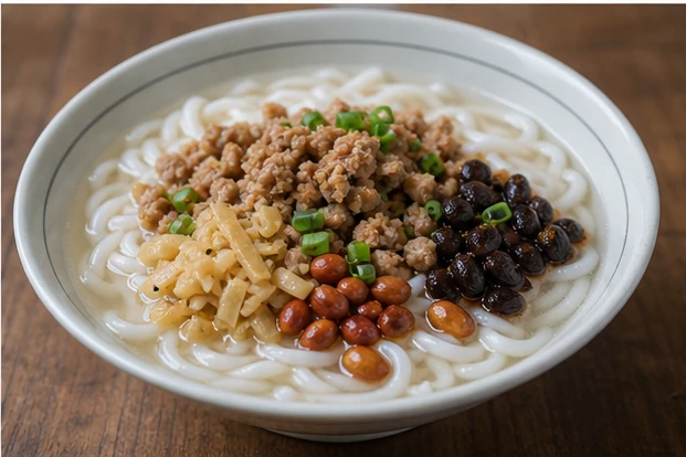 南寧生搾米粉を料理名に合わせて生成した3対2の料理写真