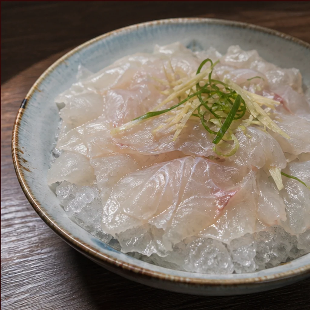 順徳魚生を料理名と地域の特徴に合わせて生成した料理写真