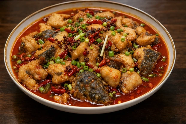 潼南太安魚を料理名に合わせて生成した3対2の料理写真