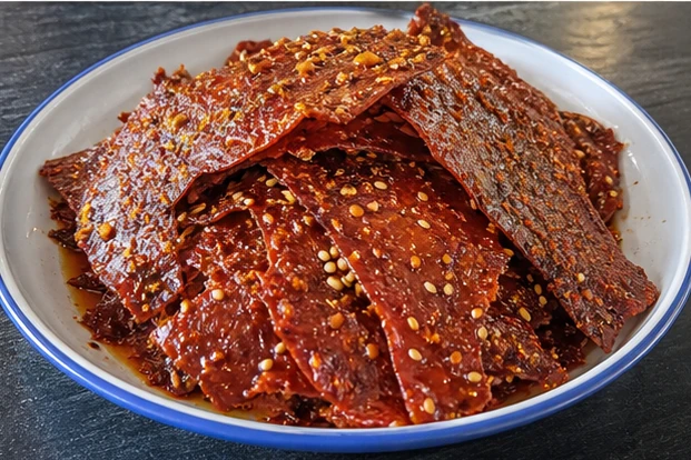 自貢火辺子牛肉を料理名に合わせて生成した3対2の料理写真